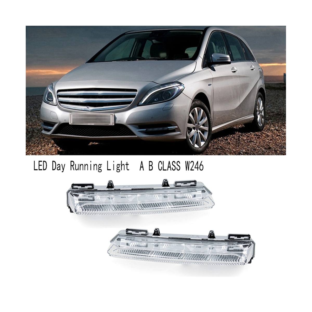 Luces LED antiniebla delanteras para coche, luces de advertencia para Mercedes Benz clase a y B, W246, 2049069200