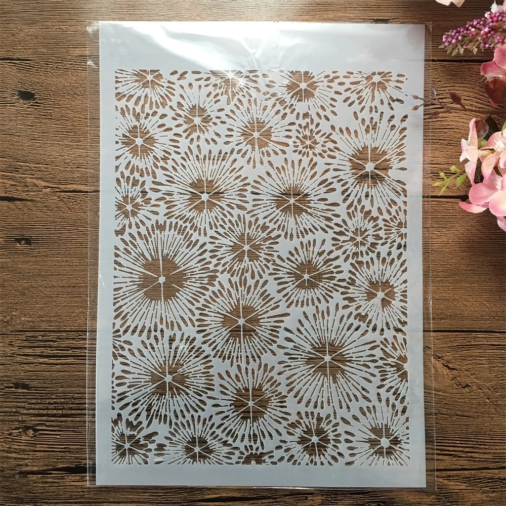 Plantillas de capas A4 de 29cm para pintura de pared, álbum de recortes para colorear, álbum de relieve, plantilla decorativa: Verde