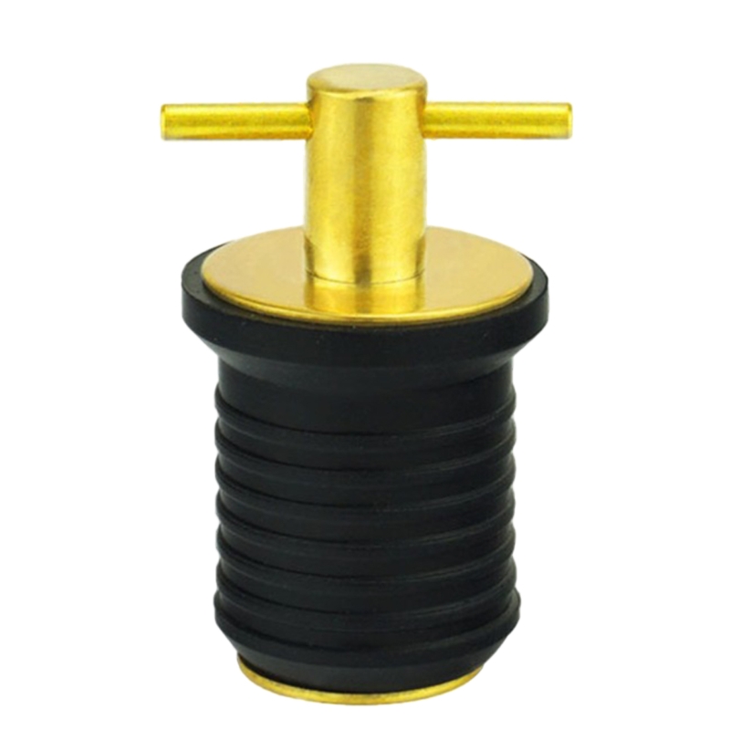 Romp T-Handvat Drain Plug Rubberen Pluggen Boot Marine T-Handvat Drain Plug Messing/Roestvrij Handvat Voor marine Boot Drain Plug