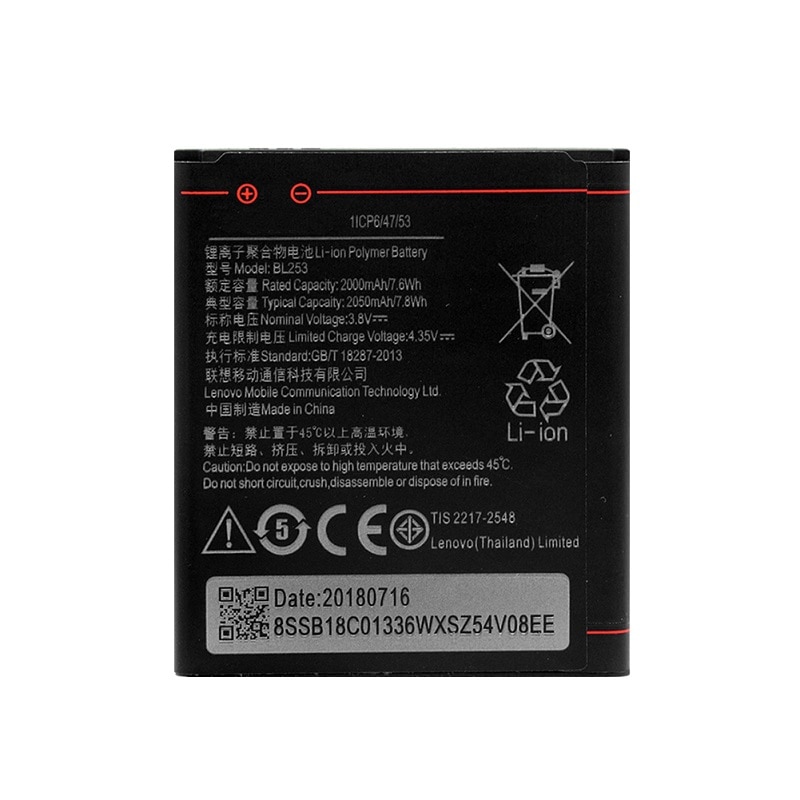 Hoge Capaciteit 2000Mah BL253 Batterij Voor Lenovo A2010 Bateria Een /Bl 253 BL-253 A1000 A1000m Een 1000 Mobiele Telefoon