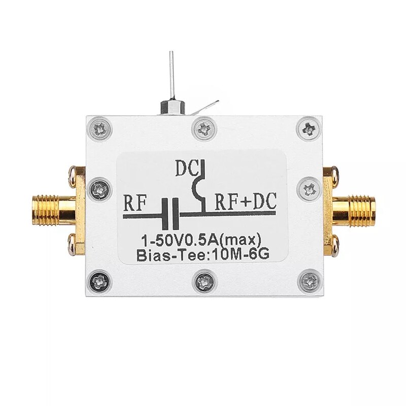 RF Biaser Bias Tee 10MHz-6GHz DC Blocker Coaxial Feed for HAM Radio RTL SDR LNA Low Noise Amplifier Bias Tee Drive
