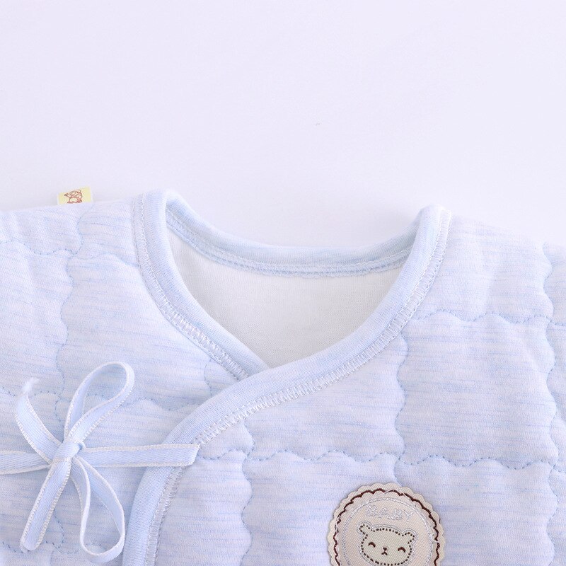 Autumn Winter Thicker Cotton Baby Clothes Long Warm Newborn Clothing Boys Girls Underwear 0-5 Months Kids Set Pajamas Sleepwear