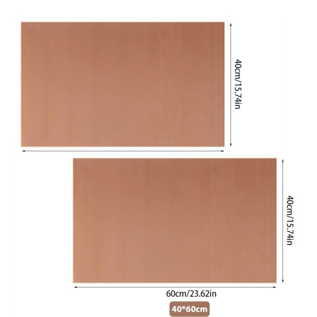 40*60Cm Herbruikbare Slip Bakken Mat Vel Glasvezeldoek Non-stick Magnetron Mat Olie-Proof Papier pad Bakken Liner Oven Tool: 2 pcs 60x40cm