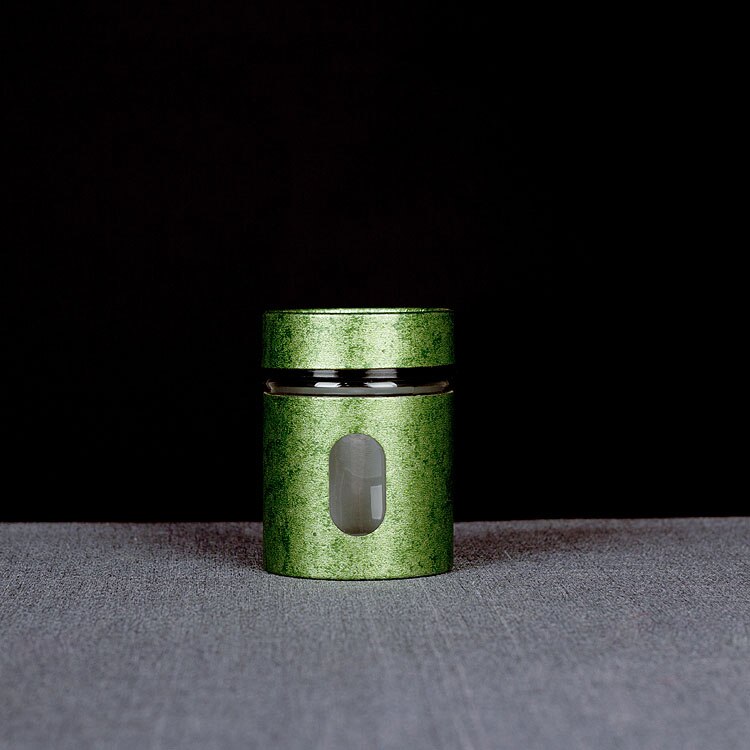 Xin Jia Yi Tube en verre et couvercle à vis en plastique avec fenêtre transparente, boîtes de mariage pour café vide fruits secs: 8.3cm x 11.7cm / green