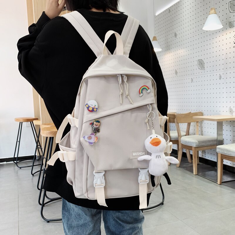 Grande Capacità Carino Zaino Donna 2020 Ins Schoolbag per Ragazzi Femminile Coreano Harajuku Studenti Delle Scuole Superiori Zaino Delle Signore Blu