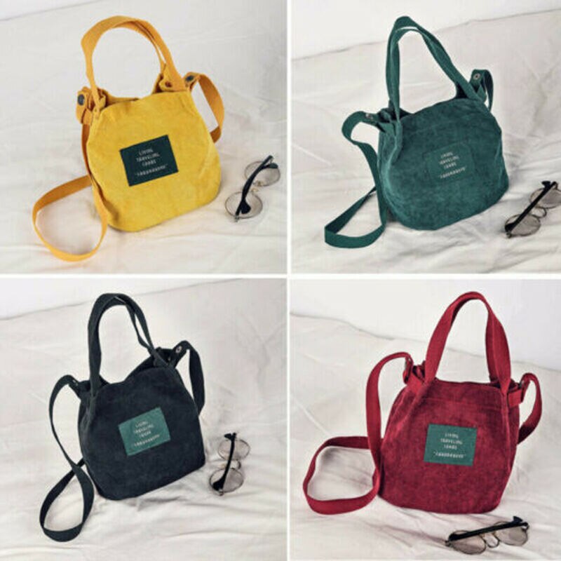 femmes sac à main dames velours côtelé sac à main épaule dames fourre-tout sac à main sacoche sac de messager sac de Shopping de rue