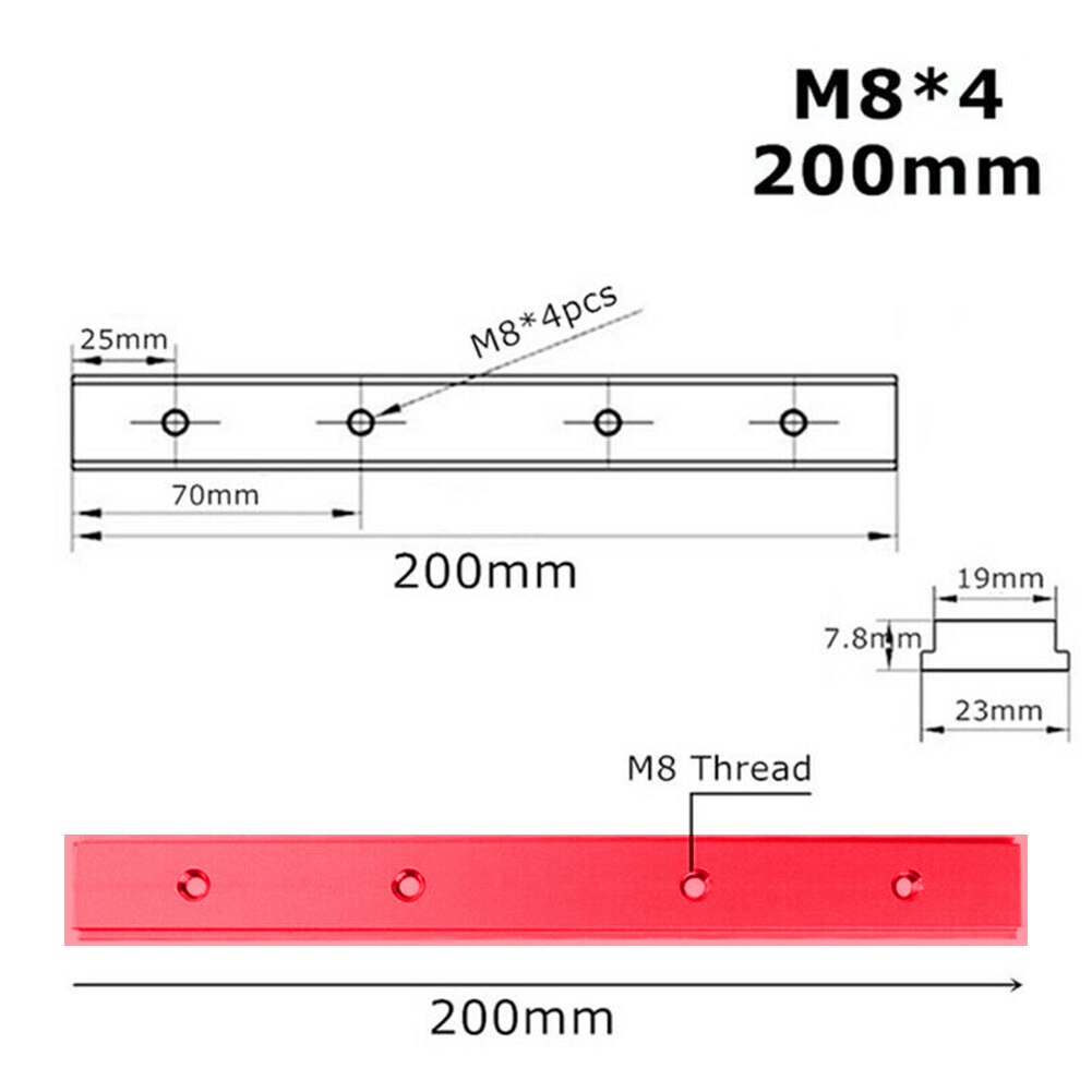 Chute Aluminium Alloy T-tracks Model Slide T Slot And Standard Miter Track Stop Woodworking Tool For Workbench Router Table