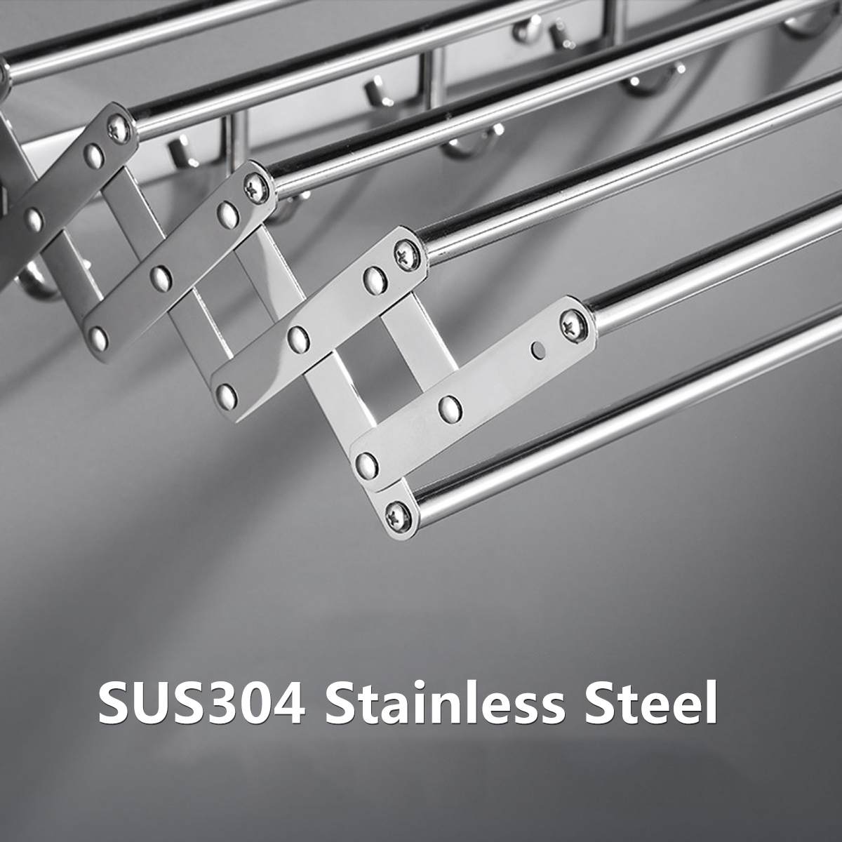 Stainless Steel Towel Racks Movable Telescopic Folding Rack Towel Holder Shelf Wall Mount Drying Rack for Toilet Bathroom