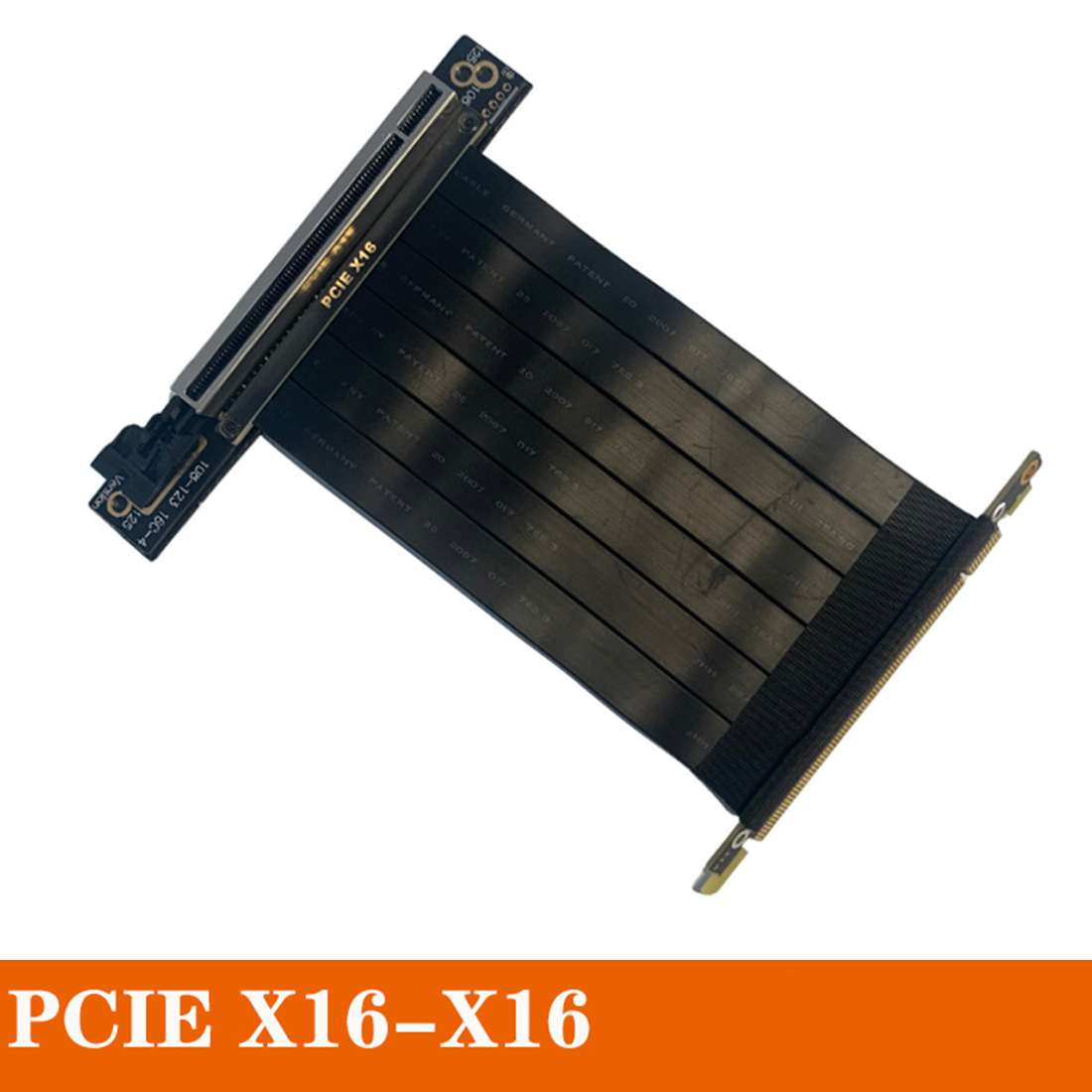 Cable de extensión de tarjeta gráfica PCIe 3,0, 4X, 8X, 16X, GPU, 90 grados, PCI Express X16, adaptador de tarjeta elevadora, Cable Flexible Pci-e: Blanco / 0,8 m