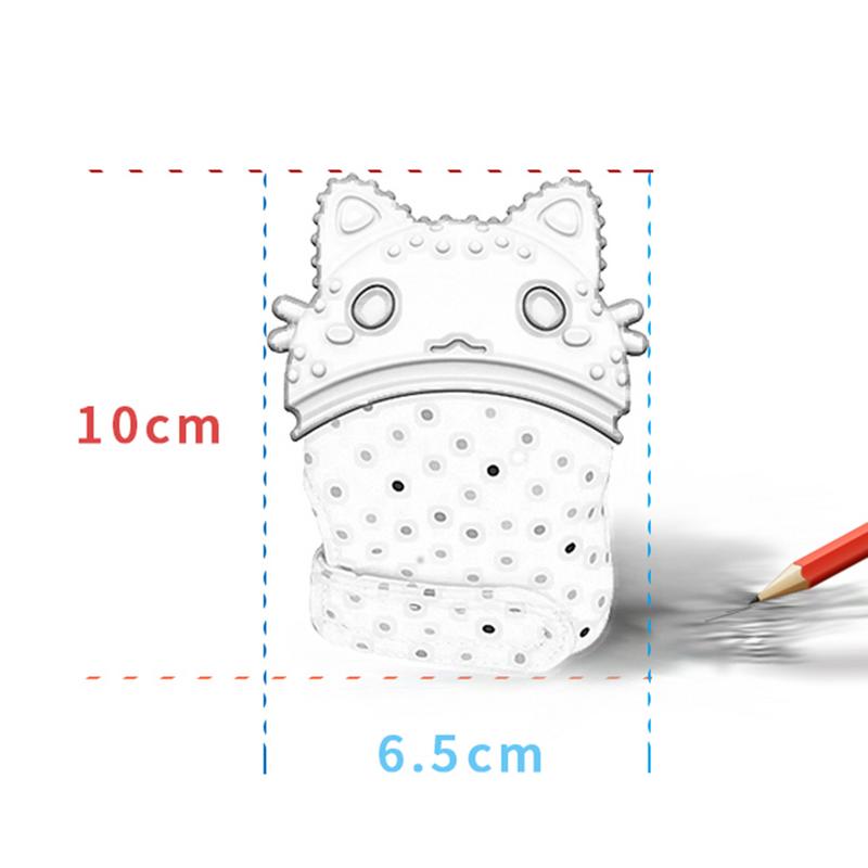 Manopla para dentición de bebé, mitones de silicona, envoltura de dulces, mordedores de sonido, guantes de juguete, juguetes a prueba de mordeduras