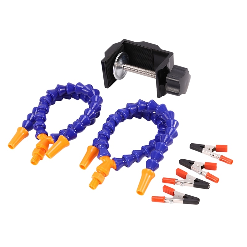 Herramienta de tercera mano de ayuda de soldadura múltiple con soporte de estación de soldadura de brazos flexibles de 4 Uds para reparación de soldadura PCB
