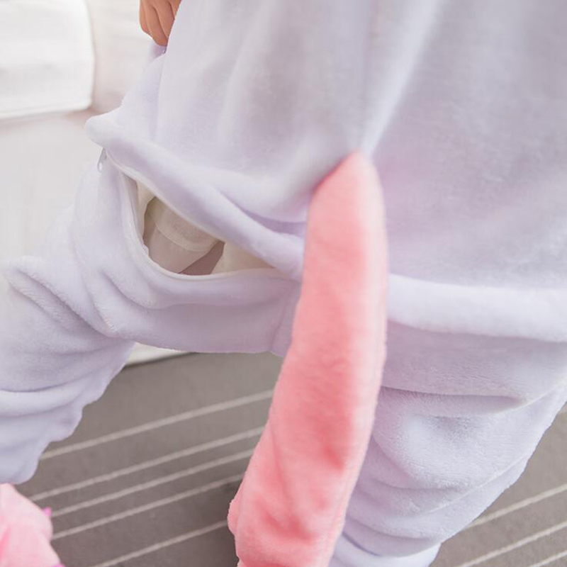 Kid Pink Unicorn Kigurumi Onesies For Girls Boys Child Anime Cosplay Jumpsuit Funny Fantasia Winter Animal Cartoon Onepiece