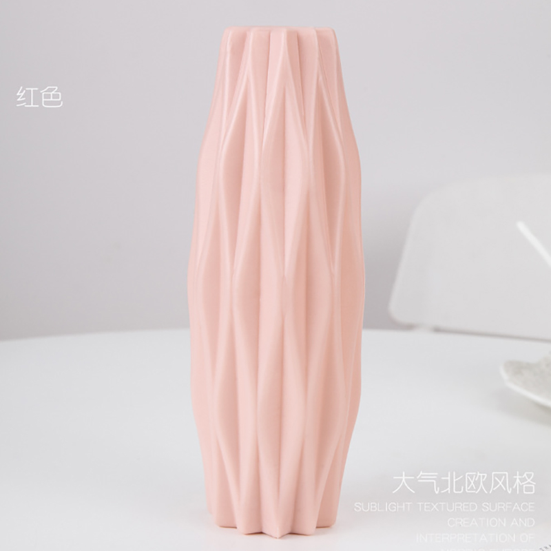 Modern Nordic Plastic Flower Vase, Pink, Blue, White Pot, Basket, Home, Living Room Decoration, Ornament, Arrangement: green