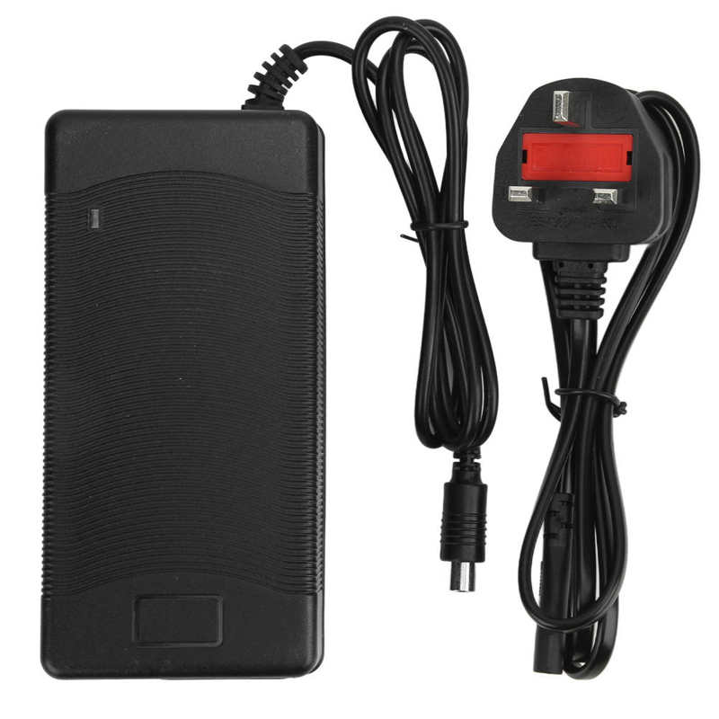 Electric Scooter Fast Charger Flame Retardant 42V 3A Electric Scooter Charger 100‑240V Double Panel Stable for Ninebot ES: British plug