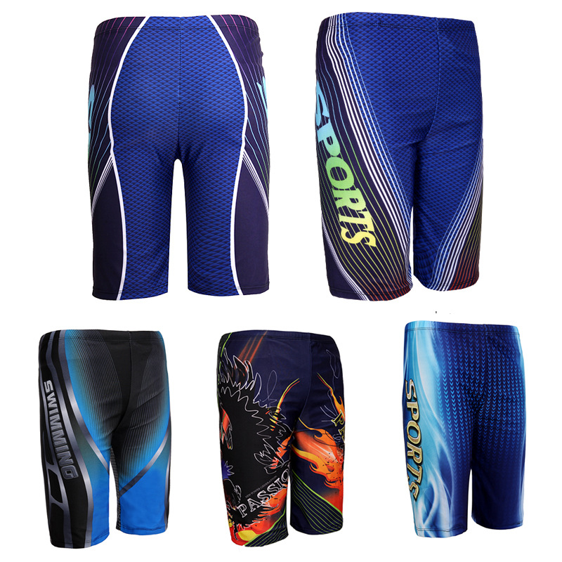 Herren-Badehose mit flachen Ecken, fünf Minuten, plus Fett, Badehose in Übergröße, schnell trocknende Badehose, Herren-Schwimmen