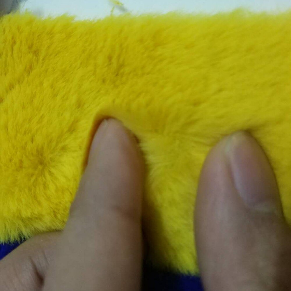 Tissu en fausse fourrure de lapin, longueur 90x160cm, 10mm, peluche de , pour manteau d&#39;hiver, Faux poils de lapin, pour bricolage