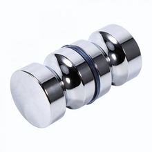 Aluminum Alloy 1.1" Dia Single Glass Door Knob Bathroom Shower Cabinet Handle w/ Screw Bathroom Door Handles For Interior Doors