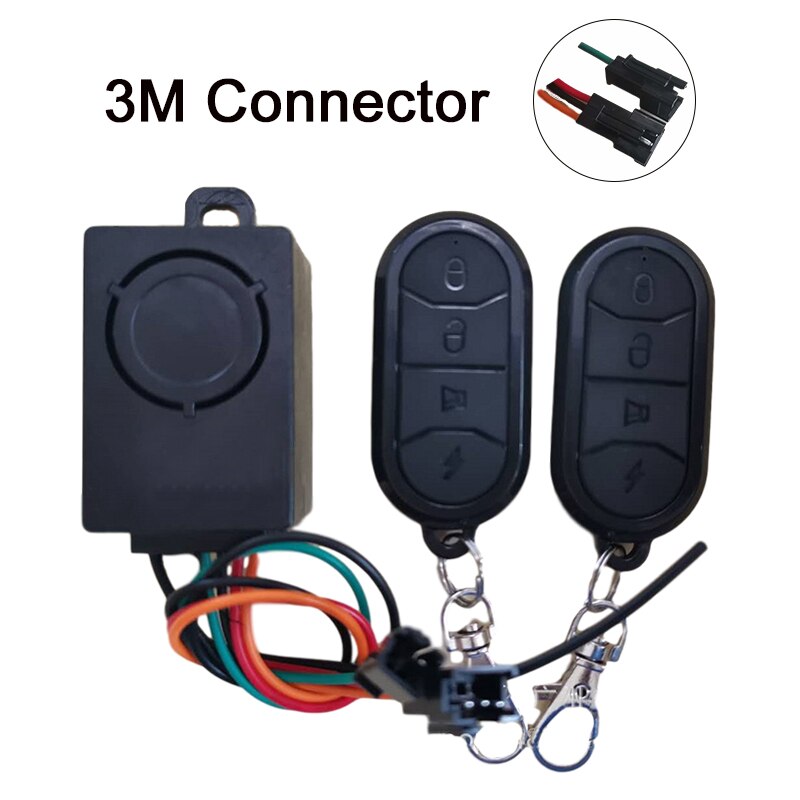E-bike Alarm System 48V 60V 72V with Two Switches for Electric Bicycle/Scooter/Motorcycle/Tricycle/Ebike/Brushless Controller