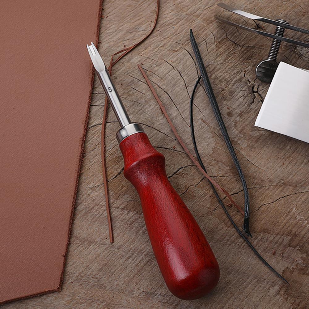 4pcs 0.8/1.0/1.2/1.5mm Leather Edge Craft Beveler SKnife Kiving Tool Leather Beveler DIY Tool