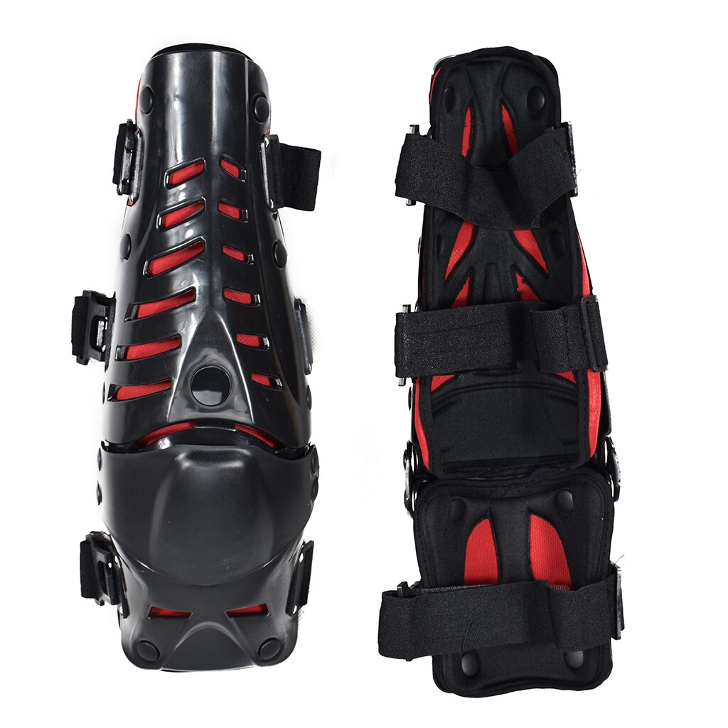 1 Pair Racing Adult Knee/Shin Guard Motorcycle Body Protection Armor - Red/One Size