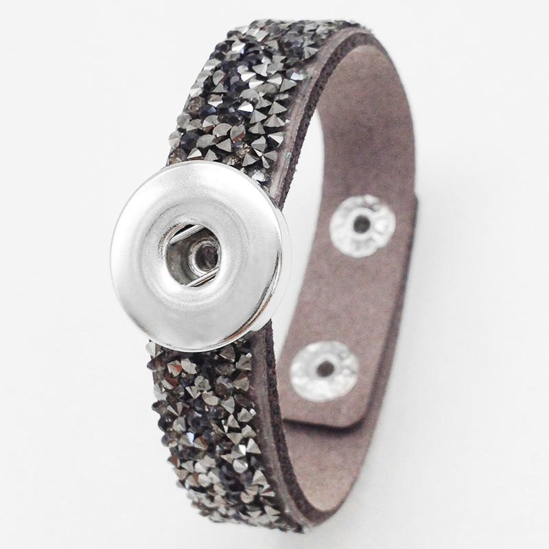 Koreaanse Fluwelen Kerst Crystal Drukknoop Armband GJ5733 (Fit 18Mm 20Mm Snaps) Bobosgirl: C