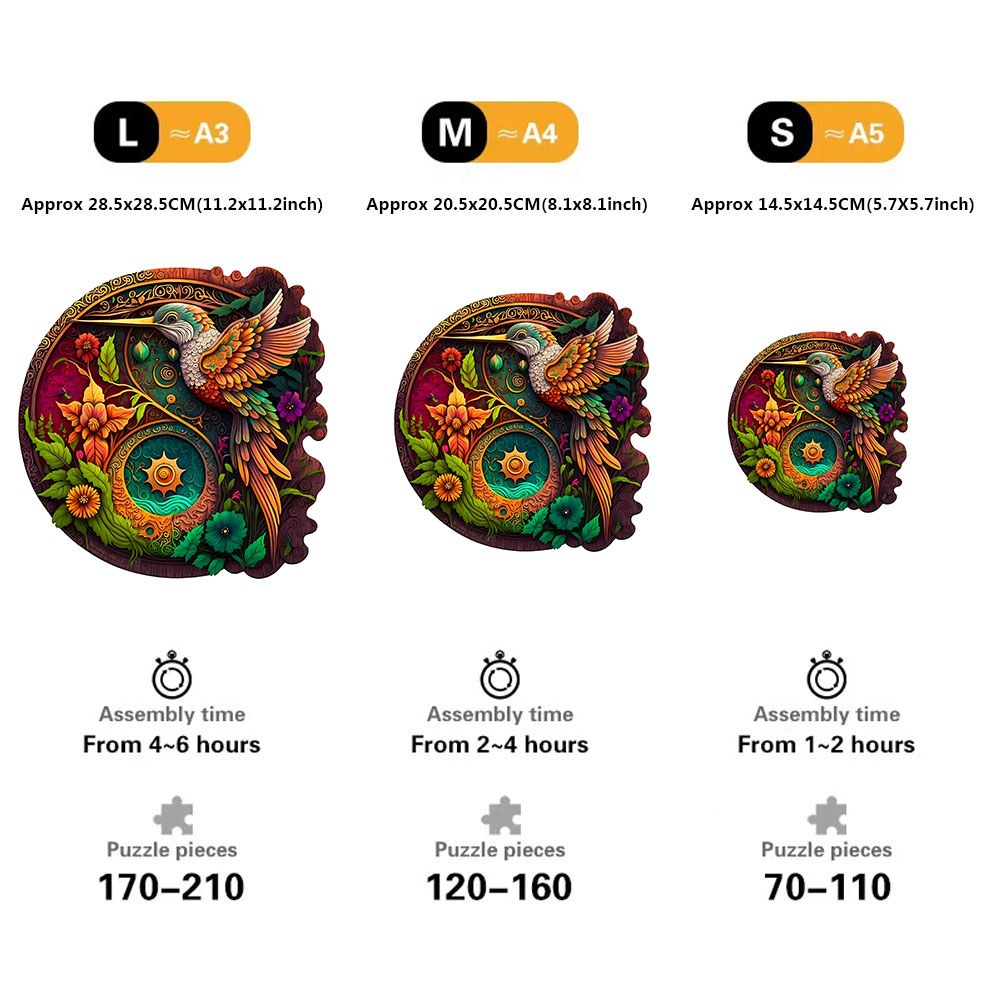 Bird Wooden Puzzle for Adults, Uniquely Irregular Animal Shaped Wooden Jigsaw Puzzles Stress Relief Toys, Best Christmas