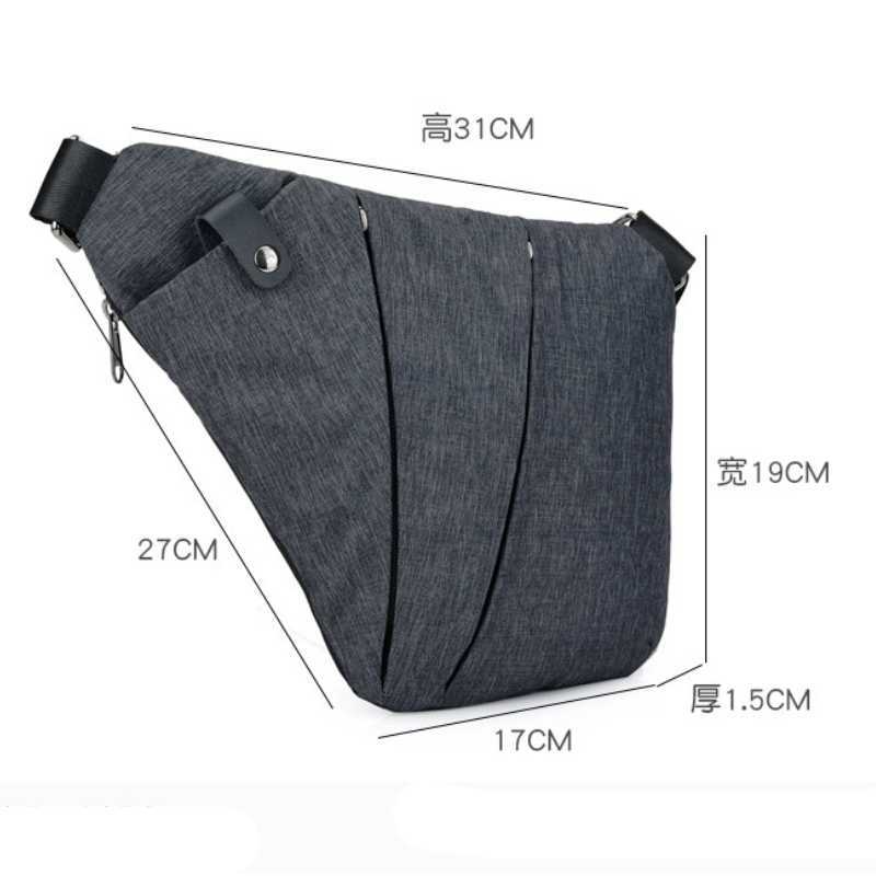 Brand Men Travel Business Fino Bag Burglarproof Shoulder Bag Holster Anti Theft Security Strap Digital Storage Chest Bags CE3122