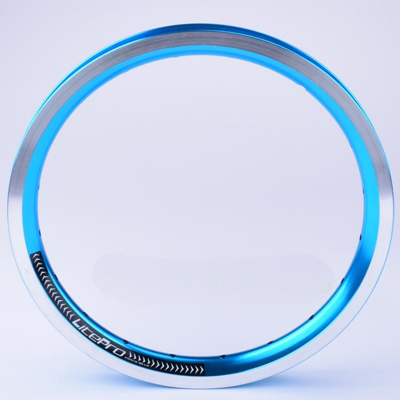 14-inch aluminium vouwfiets dubbele 20-gat Velg Zilver Zwart Rood Geel Blauw kan kiezen: Blue