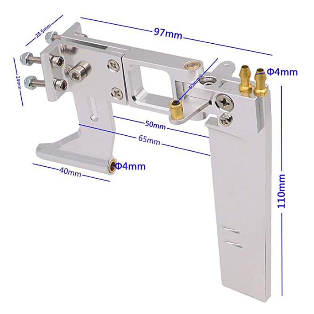 RC Model statku 110MM metal ster 4MM wspornik wału steru zdalnie sterowana łódka RC części modelu wchłaniająca wodę steru aluminium ssania stery