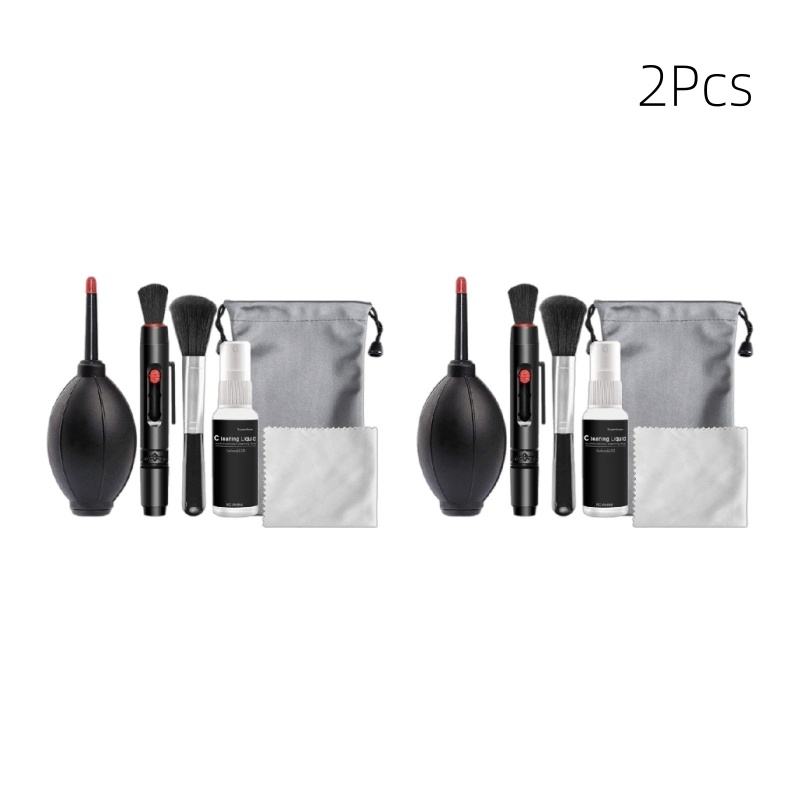 6 in 1 Kamera Reinigung Bausatz, professionelle DSLR Objektiv Reinigung Werkzeug mit tragbar Lager Tasche für CCD Sensor Objektiv Tastaturen: Braun