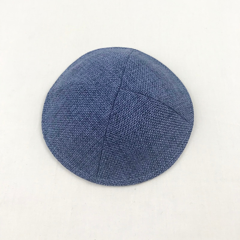 Chapeau kippa en lin pour hommes et enfants, casquette de célébration, yarmulette judique: 3