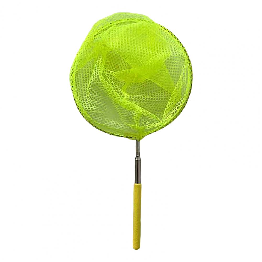 Filet de pêche télescopique pour enfants, filet de pêche en acier inoxydable pour attraper des poissons, filet d'extérieur pour insectes, papillons et libellules: YELLOW