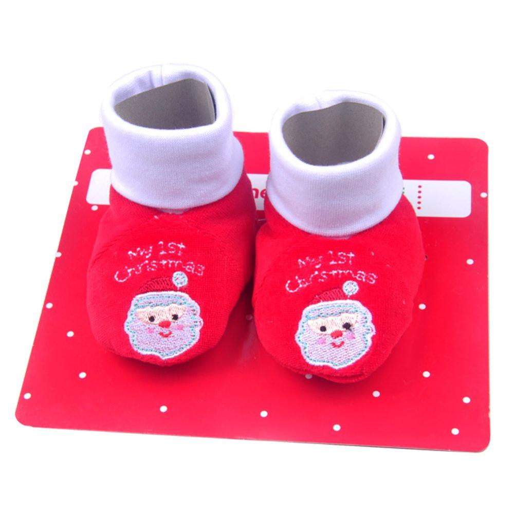 Toddler Cotton Baby Socks Christmas Socks For Newborns Anti Slip Soles For Child Boy Girl Baby Socks: 1