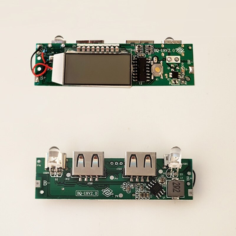 8*18650 Battery Holder Dual USB Power Bank Battery Box Mobile Phone Charger DIY Shell Case Charging Storage Case For Xiao mi