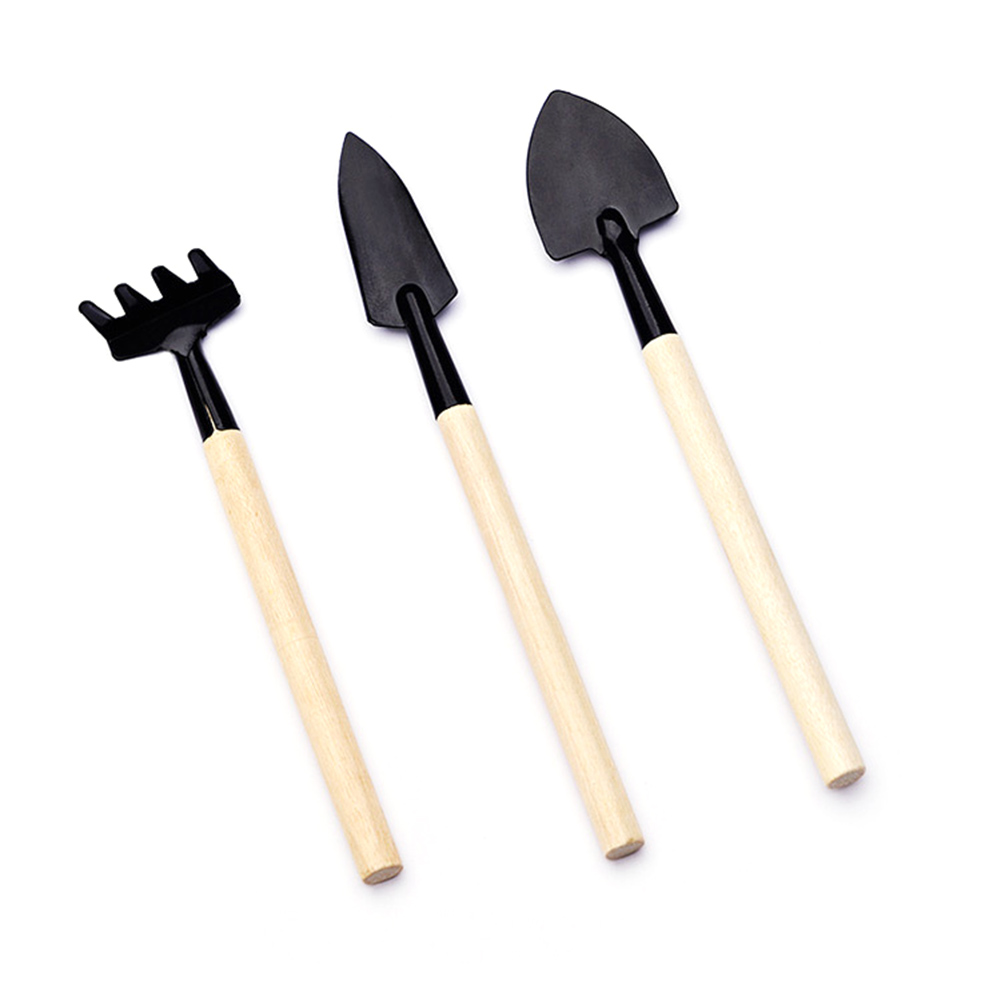3 stk mini skovl rive haven plante værktøj  / 1 par haven genie handsker sæt værktøjssæt knus-tilbud: 1