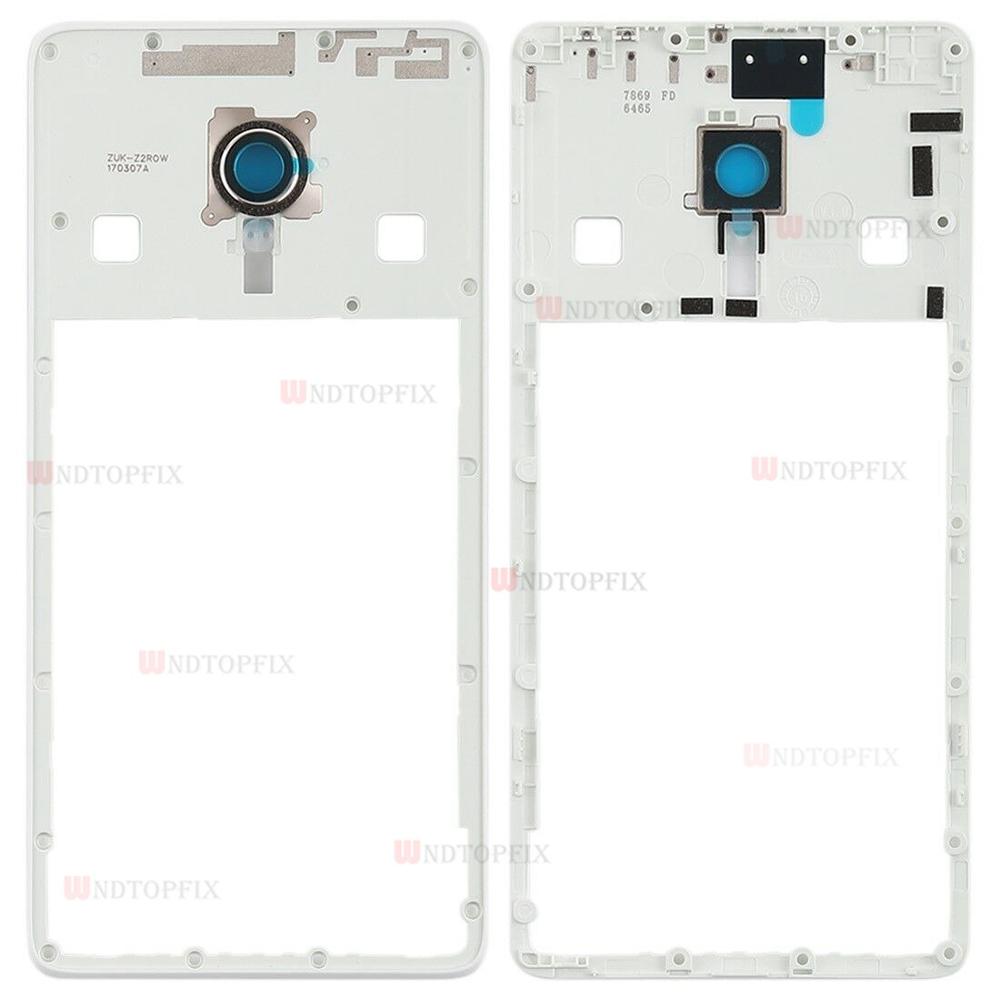Back Cover Glass for Lenovo ZUK Z2 Pro - Middle Frame Replacement Housing: White Middle Frame
