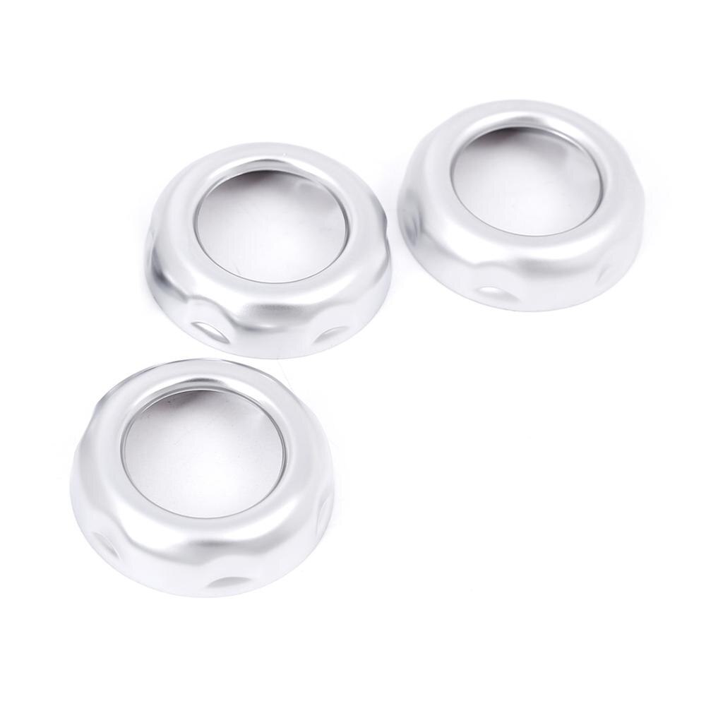 For Land Rover Freelander 2 2007 ABS Matte Chrome Car Air Conditoin knob Trim Interior Car Accessories: 3-Pcs