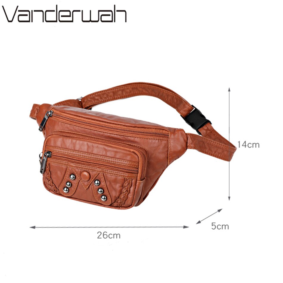 Female Fanny Pack Banana Hip Purse and Handbags Women&#39;s Waist Bag PU Leather Bags Shoulder Crossbody Chest Bag