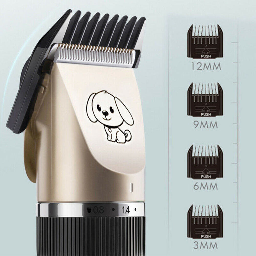 Cortadora de pelo eléctrica para mascotas, Kit de cortapelo recargable de bajo ruido para perros y gatos, máquina cortadora de pelo para gatos, afeitadora de aseo, Tijera