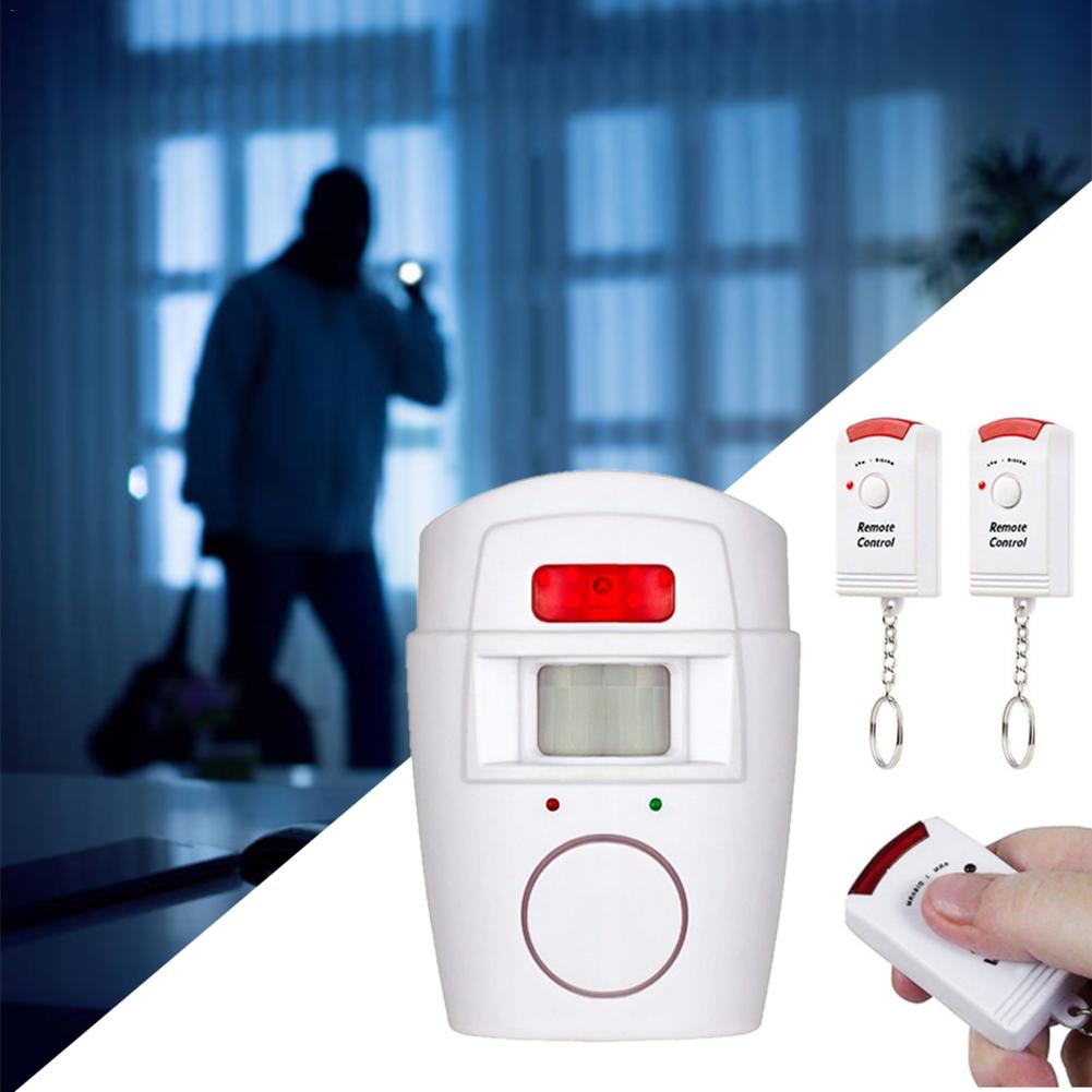 Wireless Door Alarm 120db Home Alarms PIR Motion Sensor Door Belling Clocks With Remote Control For Home Supplies