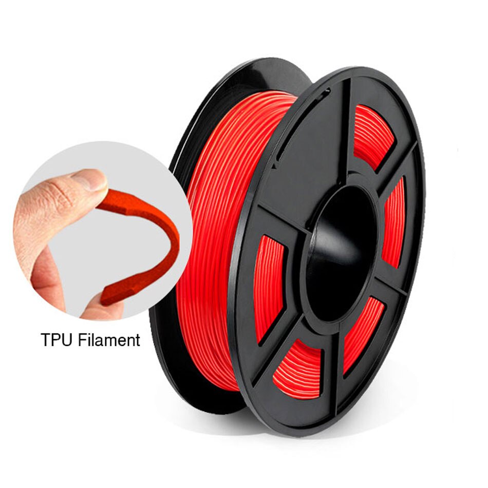 Flexible 3D Printer Filament red desiccant TPU Flexible plastic filament 1.75mm 0.5KG with children intelligent 3d printer: TPU Red