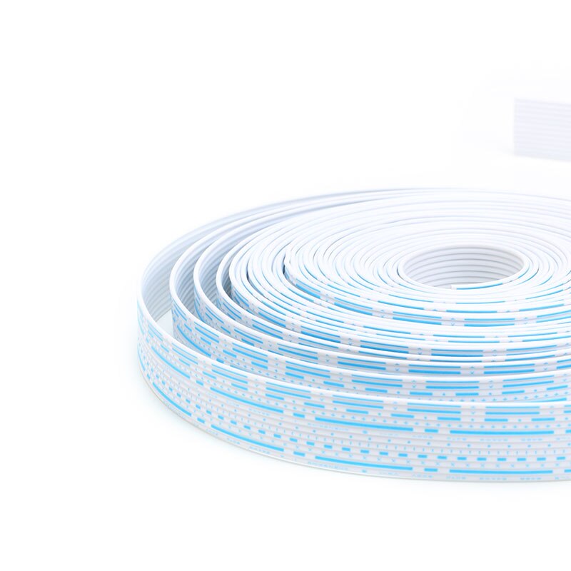 10/5/1 Meter 24AWG 12P Blue white Flexible Flat Cable tinned copper Conductor Electronic wire 12Pin