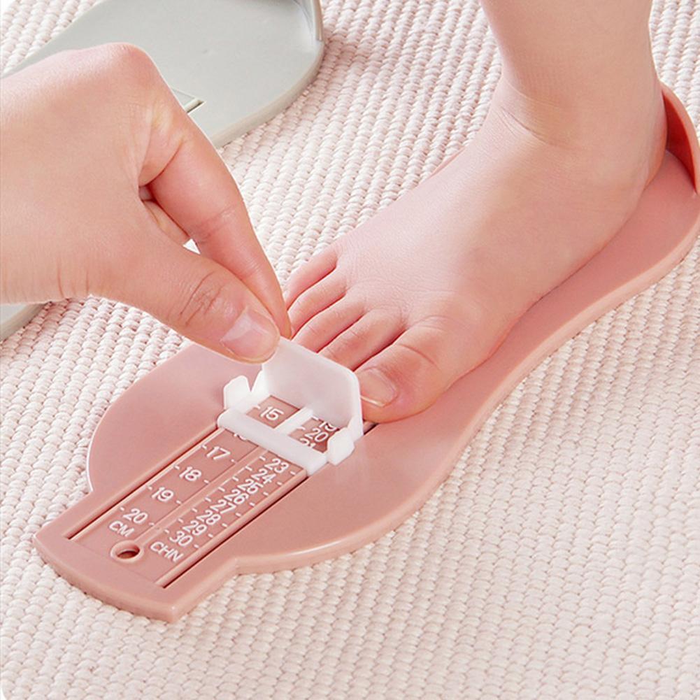 Justerbar skala sko storlek fot längd linjal baby fötter mätinstrument baby fot längd och rekord tillväxt mäta linjal