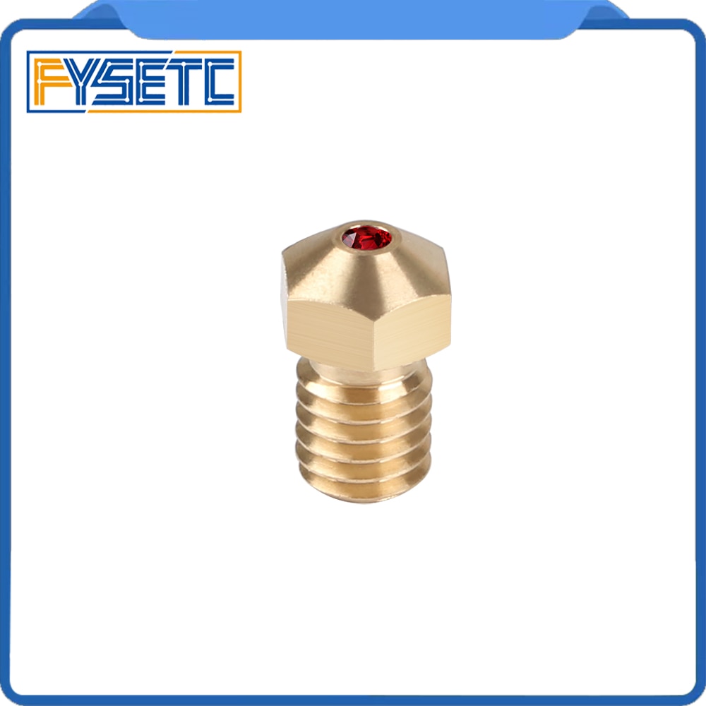 High Temperature E3D Ruby Nozzle V6 1.75mm Nozzles 0.4mm Compatible PETG ABS PET PEEK NYLON Ruby Nozzle For PRUSA I3 MK3/LulzBot