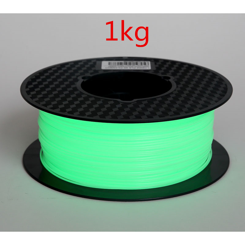 Noctilucous 3D Printer Filament PLA 1.75mm 250G/500g/1kg Noctilucent 3D Printe Material Glow in the Dark Noctilucous Blue Green: green 1kg