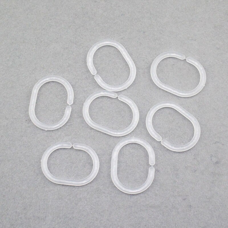 12 stuks/set voor huishoudelijke gordijnaccessoires pp plastic duurzame douchestang haak hanger badbenodigdheden voor gordijnroedes