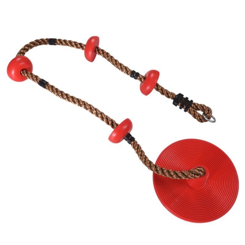 Outdoor Climbing Rope Disc Swing for Children Physical Training Climbing Rope with Connecting Belt Carabiner