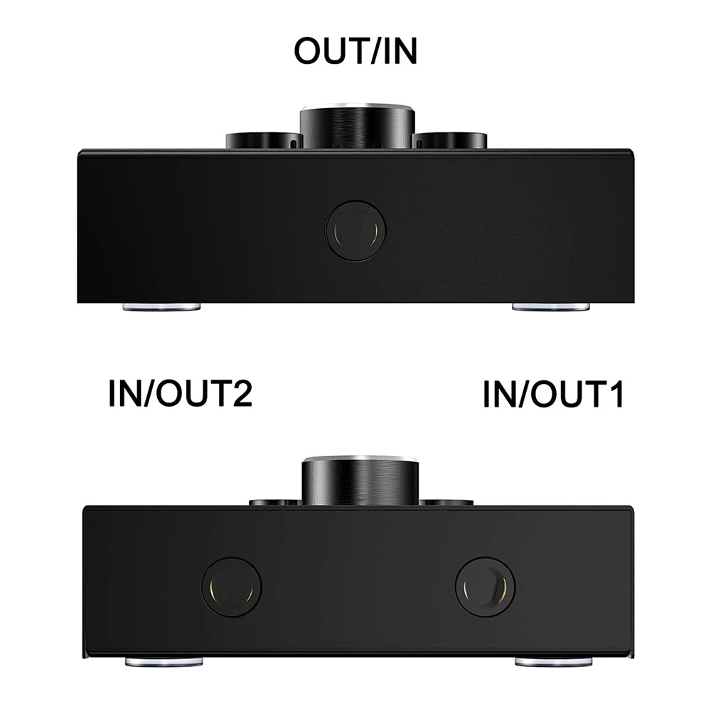 3,5 mm Audio--Umschalter-Splitter, 2-in-1/4-in-1 bidirektionaler Audio--Adapter mit Stummschalttaste, RCA-Stereo-Audio--Schalter, Videokabel