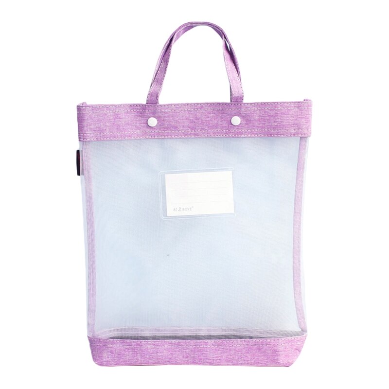 Transparent portatif En Nylon École Fourre-Tout Document Porte-Fichiers Étudiant Classification Idéologique Snap Sac De Rangement: PE