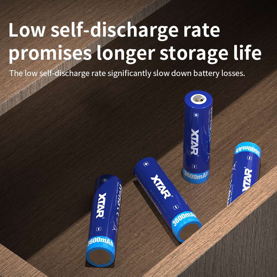 XTAR 18650 Rechargeable Battery 3.6V Batteries 3600mAh Large Capacity 10A Li-ion Battery For Flashlight Torch headlamp Battery
